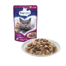 PREVITAL veršienos padaže – šlapias kačių ėdalas – 100 g PREVITAL veršienos padaže – šlapias kačių ėdalas – 100 g