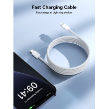 USB kabelis Joyroom S-A45 USB-C to Lightning 30W 1.2m baltas