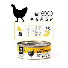 3COTY Vištienos kačiukams - šlapias kačių maistas - 80 g 3COTY Vištienos kačiukams - šlapias kačių maistas - 80 g