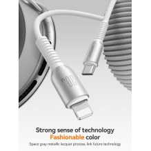 USB kabelis Joyroom S-A51 USB-C to Lightning 30W 1.2m pilkas