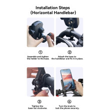 Phone holder for bicycle Joyroom JR-ZS431 black Phone holder for bicycle Joyroom JR-ZS431 black