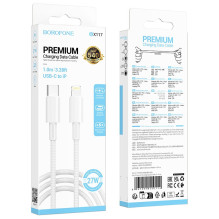 USB cable Borofone BX117 USB-C to Lightning 1.0m white