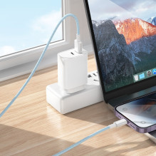 USB cable Borofone BX117 USB-A to Lightning 1.0m white
