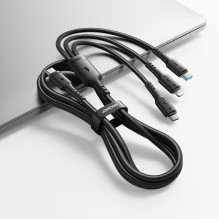 USB kabelis Joyroom S-A61 USB-C to USB-C / Lightning / MicroUSB 3.5A 1.2m juodas