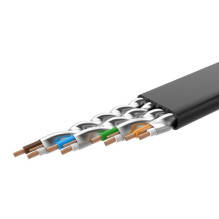 Ugreen Ugreen plokščias kabelis interneto tinklo kabelis Ethernet patchcord RJ45 Cat 7 STP LAN 10 Gbps 10m juodas (NW106 Ugreen Ugreen plokščias kabelis interneto tinklo kabelis Ethernet patchcord RJ45 Cat 7 STP LAN 10 Gbps 10m juodas (NW106