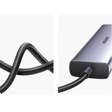Ugreen Ugreen CM512 90568 USB-C adapter - 2x USB-A 3.0 / HDMI / RJ45 / SD and TF card reader / USB-C PD 100W - gray