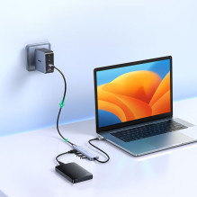Ugreen HUB Ugreen CM219 35574 with 4 USB-A 3.0 ports and USB-A 3.0 cable 1m - black