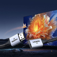 Ugreen Ugreen HD165 HDMI (vyriškas) / HDMI (lizdas) 8K kabelis 0,15 m - pilkas
