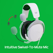 AUSINĖS HYPERX CLOUDX STINGER2 / WHITE / GREEN 75X28AA HYPERX
