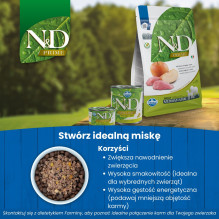 FARMINA ND PRIME ŠUNŲ ŠERNAS IR OBUOLYS SUAUGUSIEMS VIDUTINIO IR MAXI ŠUNIMS 12 KG