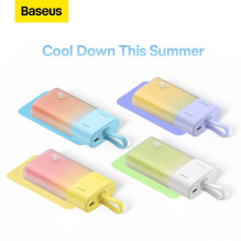 Baseus Baseus Popsicle 5200mAh 20W Powerbank with Built-in Lightning Cable (+ White Baseus Simple USB-C - USB-C 60W / 20 Baseus Baseus Popsicle 5200mAh 20W Powerbank with Built-in Lightning Cable (+ White Baseus Simple USB-C - USB-C 60W / 20