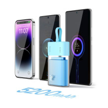 Baseus Baseus Popsicle 5200mAh 20W Powerbank with Built-in Lightning Cable (+ White Baseus Simple USB-C - USB-C 60W / 20