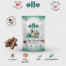 OLLO džiovintos anties juostelės - šunų skanėstas - 80 g OLLO džiovintos anties juostelės - šunų skanėstas - 80 g