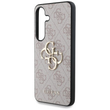 Guess Big 4G Logo Classic logotipo dėklas, skirtas Samsung Galaxy S25 Pink