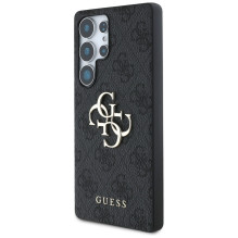 Guess Big 4G Logo Classic logotipo dėklas, skirtas Samsung Galaxy S25 Ultra Black