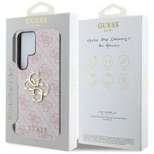 Guess Big 4G Logo Classic logotipo dėklas, skirtas Samsung Galaxy S25 Ultra Pink