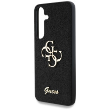 Guess Fixed Glitter Big 4G Metal Logo case for Samsung Galaxy S25 black