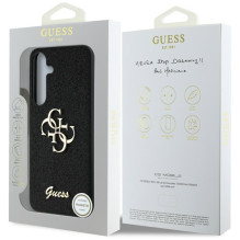 Guess Fixed Glitter Big 4G Metal Logo case for Samsung Galaxy S25 black