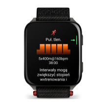 „Garmin Venu X1“ juodas su titano spalvos dėklu ir juodu „ComfortFit“ nailono dirželiu