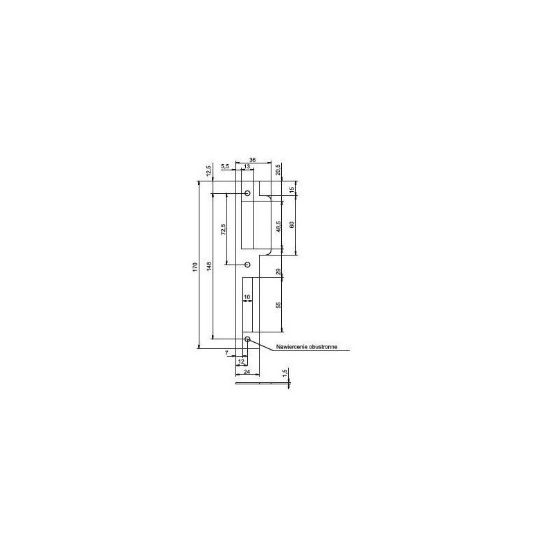 Staktos plokštelė Lob RP851P, cinkuota