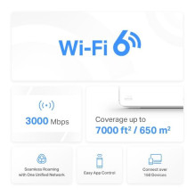 Wireless Router, MERCUSYS, Wireless Router, 3-pack, 3000 Mbps, Mesh, 3x10 / 100 / 1000M, HALOH80X(3-PACK)