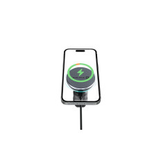 „Evelatus MagSafe Qi“ belaidžio įkrovimo magnetinis laikiklis automobilio oro išleidimo angai (juodas)