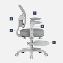 Junior 5.0 Grey swivel chair Junior 5.0 Grey swivel chair