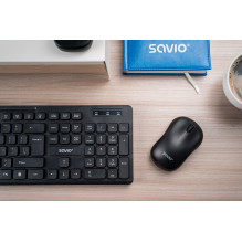 Savio KB-02 klaviatūra namams / biurui, USB, QWERTY, juoda
