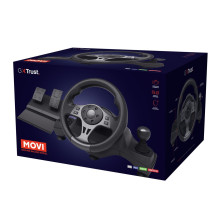 Trust GXT 289 Movi Black USB Steering wheel + Pedals Nintendo Switch, PlayStation 4, Xbox One S, Xbox One X, Xbox Series