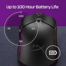 MOUSE USB OPTICAL WRL / PULSEFIRE HASTE 2 BLACK HYPERX