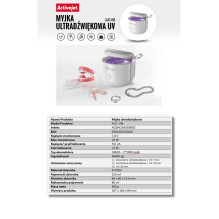 Activejet USB rechargeable UV ultrasonic cleaner AUC-198 white Activejet USB rechargeable UV ultrasonic cleaner AUC-198 white
