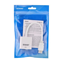 SAVIO HDMI (M) - VGA (F) ADAPTERIS, BALTA CL-201