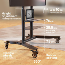 TV SET ACC MOBILE STAND / 55-90" / BLACK TS1871-B ONKRON TV SET ACC MOBILE STAND / 55-90" / BLACK TS1871-B ONKRON