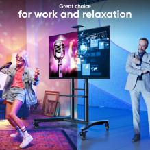 TV SET ACC MOBILE STAND / 55-90" / BLACK TS1871-B ONKRON TV SET ACC MOBILE STAND / 55-90" / BLACK TS1871-B ONKRON