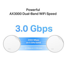 Wireless Router, TP-LINK, Wireless Router, 3-pack, 3000 Mbps, Mesh, Wi-Fi 6, 1x10 / 100 / 1000M, 1x2.5GbE, DHCP, DECOX50