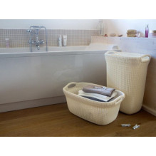 LAUNDRY HAMPER CURVER KNIT OASIS WHITE LAUNDRY HAMPER CURVER KNIT OASIS WHITE