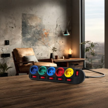 Maclean MCE204M power extension 1.5 m 5 AC outlet(s) Indoor Black, Multicolour Maclean MCE204M power extension 1.5 m 5 AC outlet(s) Indoor Black, Multicolour