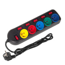 Maclean MCE204M power extension 1.5 m 5 AC outlet(s) Indoor Black, Multicolour Maclean MCE204M power extension 1.5 m 5 AC outlet(s) Indoor Black, Multicolour