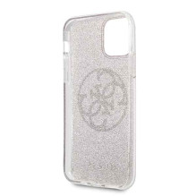 Guess GUHCN58PCUGLPI iPhone 11 Pro różowy / pink hard case 4G Circle Glitter