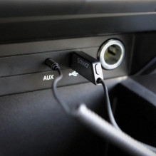Savio TR-16 Transmitter AUX adapter with hands-free function, Bluetooth 5.3, Google Assistant / Siri