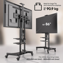 TV SET ACC MOTOR. MOBILE STAND / 50-86" BLACK TS1881E-B ONKRON TV SET ACC MOTOR. MOBILE STAND / 50-86" BLACK TS1881E-B ONKRON