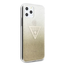 Guess GUHCN65SGTLGO iPhone 11 Pro Max auksinis / auksinis kietas dėklas Glitter Triangle