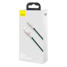 USB laidas, skirtas „Lightning Baseus Cafule“, 2.4A, 1m (žalias)
