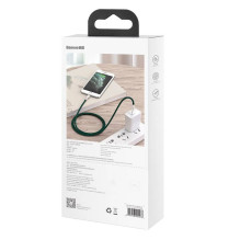 USB laidas, skirtas „Lightning Baseus Cafule“, 2.4A, 1m (žalias)