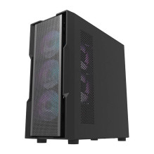 „Darkflash DK431 Mesh“ kompiuterio korpusas (juodas) + 4 ARGB ventiliatoriai