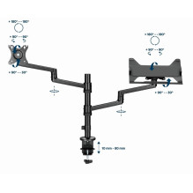 Gembird MA-DA-04 monitor mount / stand 81.3 cm (32") Desk Black Gembird MA-DA-04 monitor mount / stand 81.3 cm (32") Desk Black