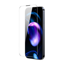 „Baseus Crystal“ grūdinto stiklo apsauginis stikliukas nuo dulkių, 0,3 mm, skirtas „iPhone 14 Pro Max“ (2 vnt.)