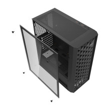 „Darkflash DK351“ kompiuterio korpusas (juodas) + 4 RGB ventiliatoriai