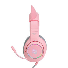 ONIKUMA K9 rožinės RGB žaidimų ausinės
