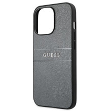 „Guess“ GUHCP13LPSASBGR iPhone 13 Pro / 13 6.1' pilkas / pilkas „Saffiano“ dirželis